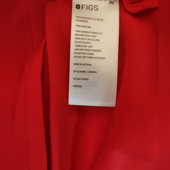 Figs Lunar Pop Red Scrub Set (XS) - Picture 5 of 6